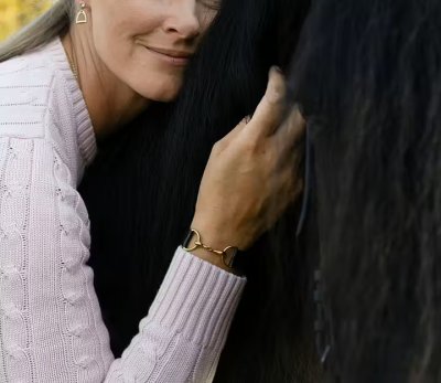 Zoom bild av Armband Gold bit svart