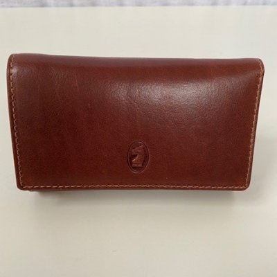 dam plånbok med stort myntfadk kalvskinn brandy färg klassis kpremium plånbok dam