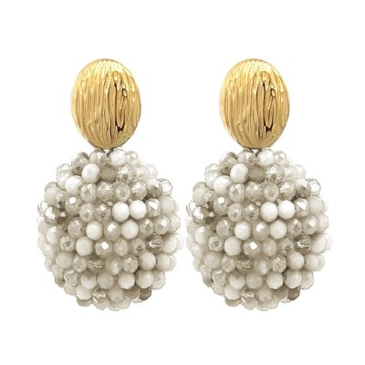 Zoom image of Crystal earring, Beige