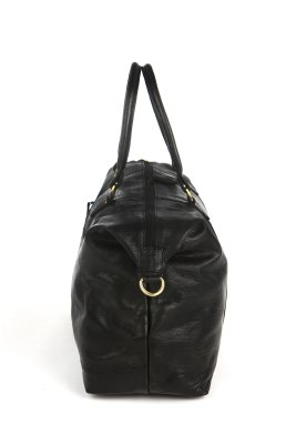 skinnbag weekendbag svart klassisk läderbag