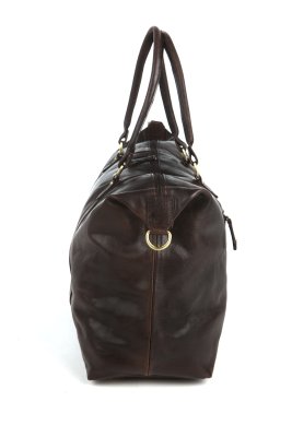 skinnbag weekendbag brun klassisk läderbag