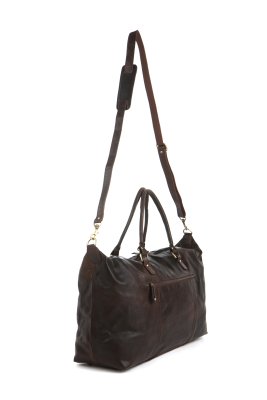 skinnbag weekendbag brun klassisk läderbag