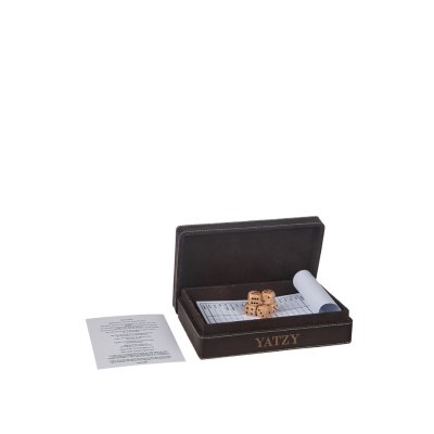 Zoom bild av brun yatzy konstläder