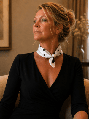 Zoom bild av scarf med magnetknäppning