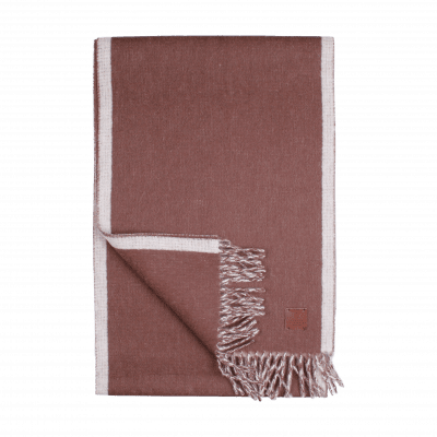 Zoom bild av herrhalsduk scarf i ull gentleman present farsdag chokladfärgad 2 färgad halsduk