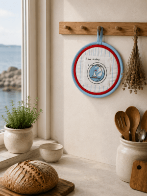 Zoom image of Pot Holder Sailing, round 23 cm