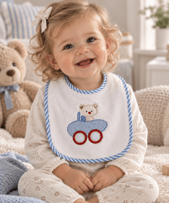Zoom image of Bib Teddy, toddler 25 x 40 cm