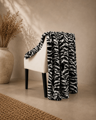 Zoom bild av Pläd Zebra, 140 x 180 cm