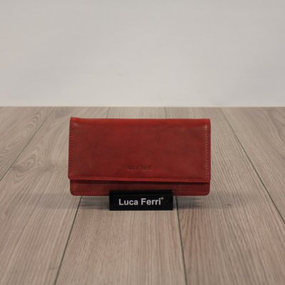 röd plånbok dam med myntfack