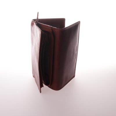 Zoom bild av brandy plånbok i kalvskinn dam stor myntficka