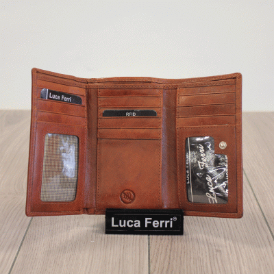 Zoom bild av plånbok skinn kontokort o myntficka kalvskinns plånbok unisex