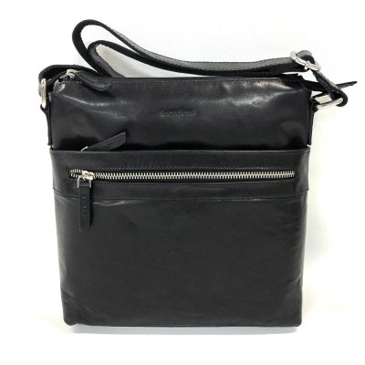 svart skinnväska dam axelremsväska luca ferri klassisk skinnväska crossover