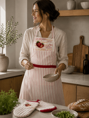 Zoom bild av förkläde strawberry