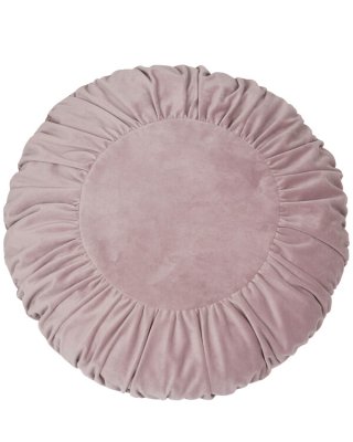 Zoom image of Pillowcase Velvet, round, Pink/heather
