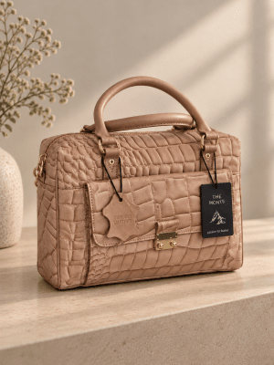 Zoom bild av Handväska Gina Croco Large, Taupe