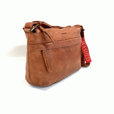 Zoom image of Crossbody bag washed L.F, Tabac