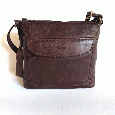 Zoom image of Crossbody bag washed L.F, Darkbrown