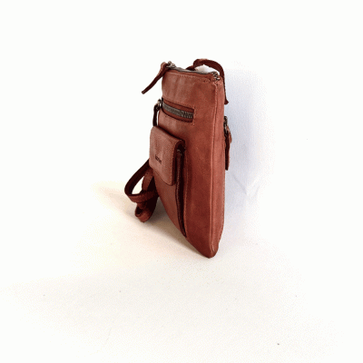 Zoom image of Crossbody bag washed L.F small, Tabac