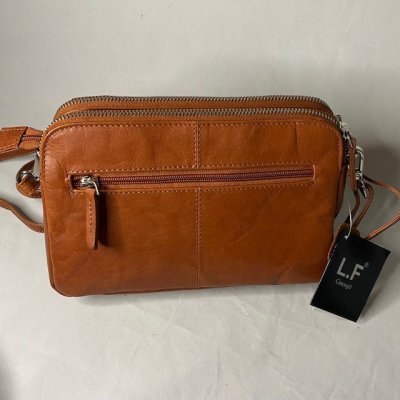 Zoom image of Shoulder Bag Classic 2 zipper women L.F, Low Cognac