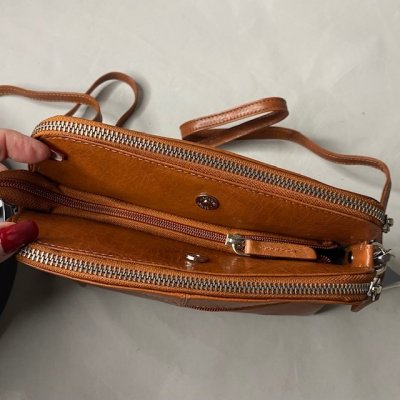 Zoom image of Shoulder Bag Classic 2 zipper women L.F, Low Cognac