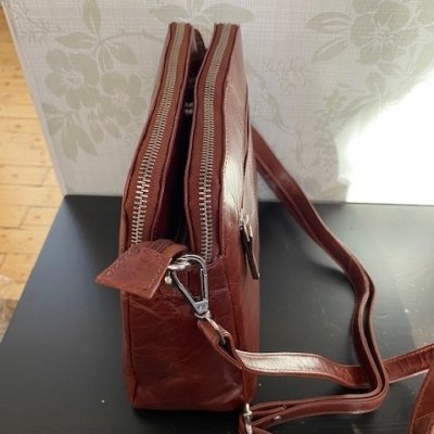 Zoom image of Shoulder Bag Classic 2 zipper women L.F, High Brandy