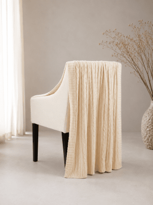 Zoom bild av Pläd ZigZag, Offwhite