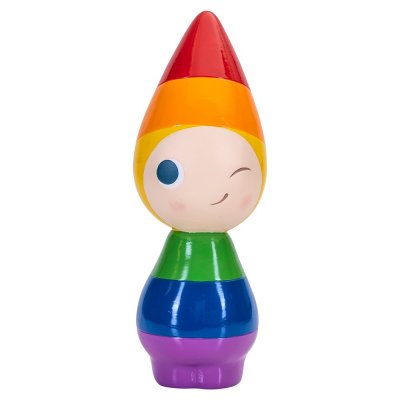 handmålad svensk design regnbågs staty figur peggy regnbåge hbtq rainbow glädje