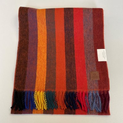 Zoom bild av Halsduk Melange Ränder 100% Ull, Multi
