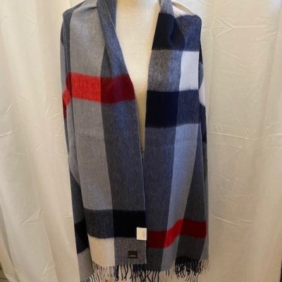 Scarf Caroline, 70 x 200 cm Blue melange