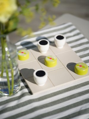 Zoom bild av perfekt gå bort present tre i rad luffarschack