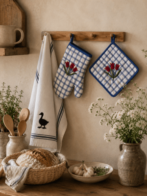 Zoom image of Oven Glove Tulip, blue, 18 x 30 cm