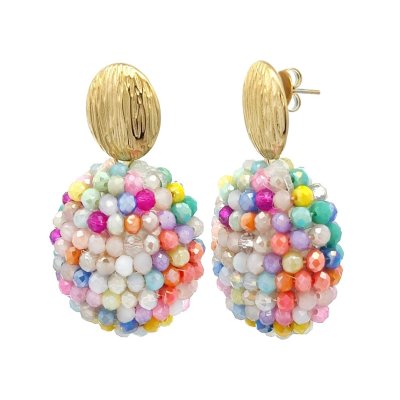 Zoom bild av vackr lätta örhängen multi italien nickelfria bijoteri damsmycken