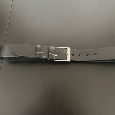 Zoom image of Leather Belt men 38 mm, Black