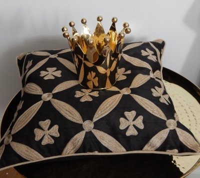 Zoom image of Pillowcase Versailles, Black 40 x 40 cm