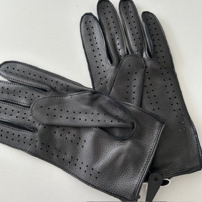 Bilhandske Hjortskinn Herr, Black