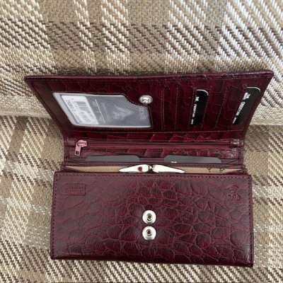 Zoom bild av Plånbok Dam Croco, Burgundy
