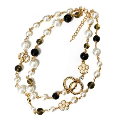 Zoom image of Necklace double strand pearl Andrea