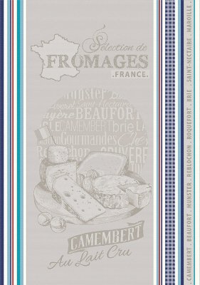 Zoom bild av camembert kökshandduk fransk handduk för köket i jacquardvävd bomull