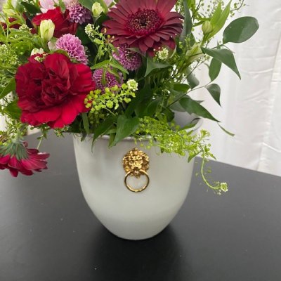 Zoom bild av Champagnekylare Grå,Mässingsmaskaroner 