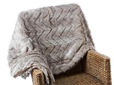 Zoom image of pläd fjällräv lyxig elegant fuskpäls pläd för inredning o hem