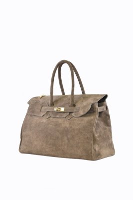 Zoom bild av birken kelly väska handbag suede mocka skinnväska italiensk dam