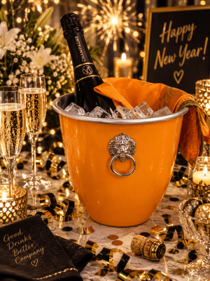 Zoom bild av Champagnekylare Orange,Nickel maskaroner 