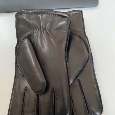 Zoom bild av Handskar Lammpälsfodrade herr, svart