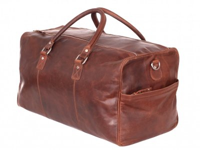 Zoom bild av elegant stilfull skinnbag unisex i brunt vintageinspirerat skinn