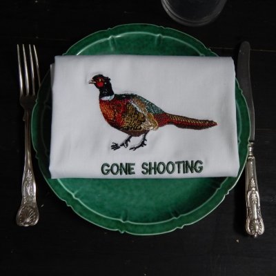 kökstextil med fasan jaktinspirerad kökstextil fasanjakt