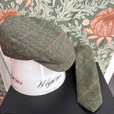 Zoom bild av Ivy Contemporary Keps Tweed Rutig ull, Grön