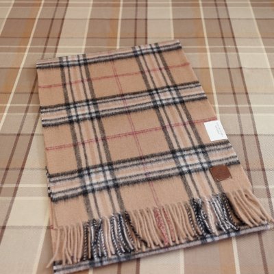 Zoom image of Scarf checked 100% Wool, Camel