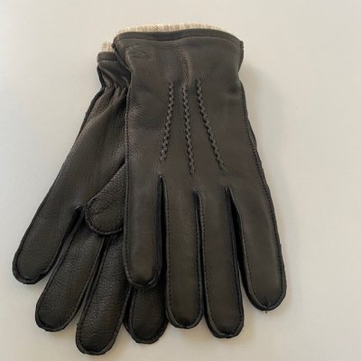 Handskar Hjortskinn med mudd, Svart Herr