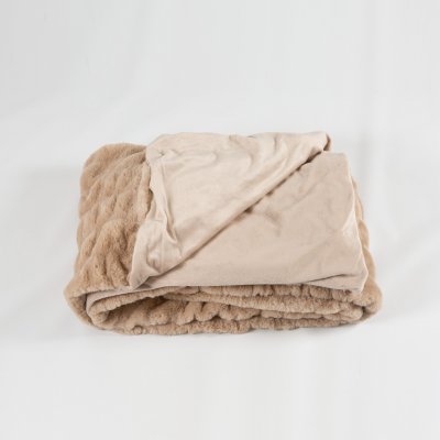 Zoom bild av beige pläd bubblor bubbles premiumplädar för homestyle