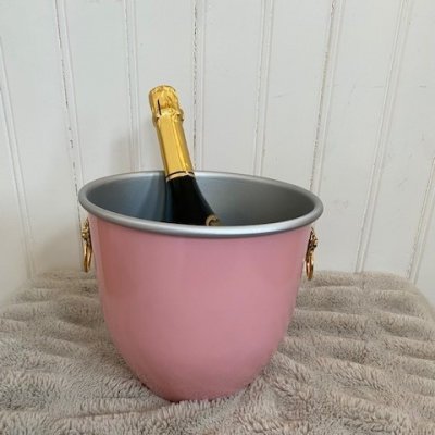 Wine cooler, Pink brass mascarons , Special Edition